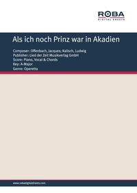 Produktbild: Als ich noch Prinz war in Akadien