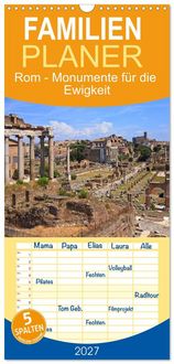 Produktbild: Familienplaner 2027 - Rom - Monumente f&uuml;r die Ewigkeit mit 5 Spalten (Wandkalender, 21 x 45 cm) CALVENDO