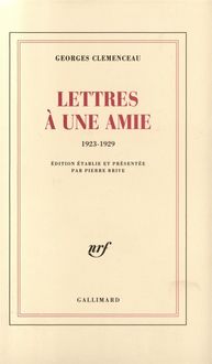 Produktbild: Lettres &agrave; une amie (1923-1929)