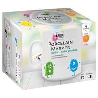 Produktbild: KREUL Porcelain Marker Junior Color your cup medium mit Tasse 4 St&uuml;ck