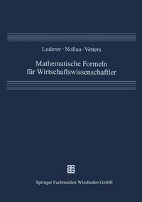 Produktbild: Mathematische Formeln f&uuml;r Wirtschaftswissenschaftler