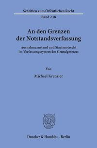 Produktbild: An den Grenzen der Notstandsverfassung.