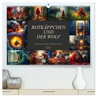 Produktbild: Rotk&auml;ppchen und der Wolf (hochwertiger Premium Wandkalender 2026 DIN A2 quer), Kunstdruck in Hochglanz
