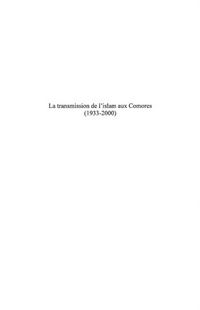 Produktbild: Transmission de l'Islam aux comores
