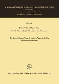 Produktbild: Die Standorte der westdeutschen Papierindustrie