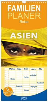 Produktbild: Familienplaner 2027 - Asien - Kontinent der Farben mit 5 Spalten (Wandkalender, 21 x 45 cm) CALVENDO