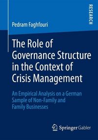 Produktbild: The Role of Governance Structure in the Context of Crisis Management