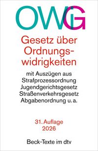 Produktbild: Gesetz &uuml;ber Ordnungswidrigkeiten