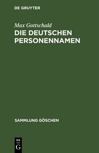 Produktbild: Die Deutschen Personennamen