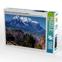 Produktbild: CALVENDO Puzzle Illimani-Massiv mit Pico Sur, 6.462 m &uuml;. M., Bolivien | 1000 Teile Lege-Gr&ouml;&szlig;e 64x48cm Foto-Puzzle f&uuml;r gl&uuml;ckliche Stunden