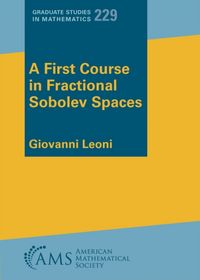 Produktbild: Leoni, G: First Course in Fractional Sobolev Spaces