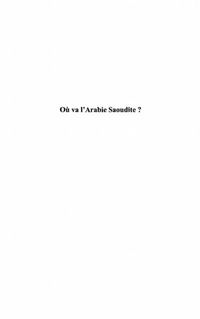 Produktbild: Ou va l'arabie saoudite
