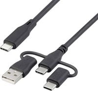 Produktbild: Renkforce USB-Ladekabel USB 2.0 USB-C&reg; 0.50m Schwarz RF-6615906
