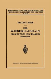 Produktbild: Der Wasserhaushalt des Gesunden und Kranken Menschen
