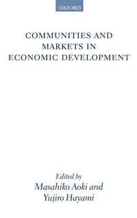 Produktbild: Communities and Markets in Economic Development