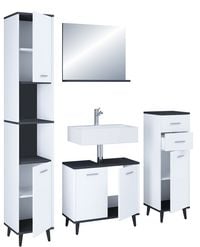 Produktbild: 4-tlg. Komplett Badm&ouml;bel Badschrank Set Landos l