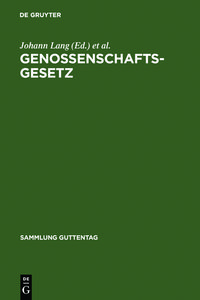 Produktbild: Genossenschaftsgesetz