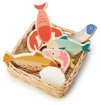 Bild vom Artikel Tender Leaf 7508289 - Fischkorb, Weidenkorb mit Meeresfrüchte, Seafood Basket, Kaufladen-Zubehör vom Autor 
