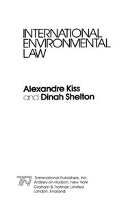 Produktbild: Intl Environmental Law 1991/e