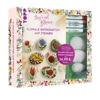 Produktbild: Kreativ-Set: Sag's mit Blumen - Florale Botschaften auf Steinen. Mit Anleitungsbuch und Material