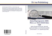 Produktbild: Zukunftsprogramm 2000. Was u.a. Hans Eichel dazu sagt