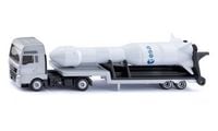 Produktbild: Siku 1758 - MAN LKW mit ESA Rakete, silber, 226x75x42mm