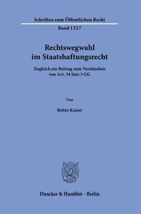 Produktbild: Rechtswegwahl im Staatshaftungsrecht.