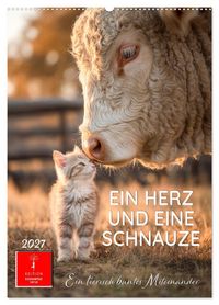 Produktbild: Ein Herz und eine Schnauze - Ein tierisch buntes Miteinander (Wandkalender 2027 DIN A2 hoch), CALVENDO Monatskalender