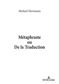 Produktbild: M&eacute;taphraste ou De la traduction