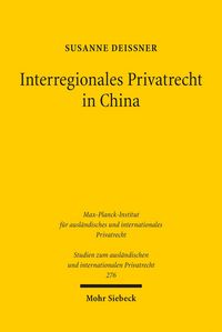 Produktbild: Interregionales Privatrecht in China