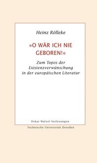 Produktbild: "O wär ich nie geboren!"