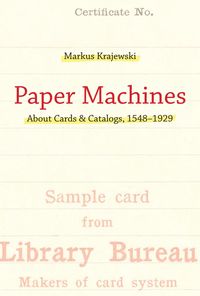 Bild vom Artikel Paper Machines vom Autor Markus Krajewski