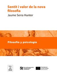 Produktbild: Sentit i valor de la nova filosofia