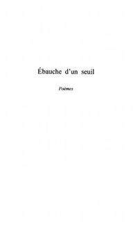 Produktbild: Ebauche D'un Seuil