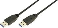 Produktbild: LogiLink USB-Kabel USB 3.0 USB-A Stecker, USB-A Stecker 1.00 m Schwarz CU0038