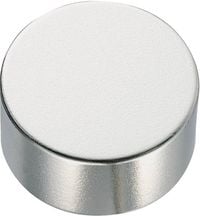 Produktbild: TRU COMPONENTS 505797 Permanent-Magnet Rund (&Oslash; x H) 20 mm x 5 mm N35 1.18 - 1.24 T Grenztemperatur (max.): 80 &deg;C