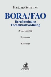 Produktbild: Berufs- und Fachanwaltsordnung. BORA/FAO