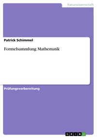 Produktbild: Formelsammlung Mathematik