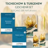 Produktbild: Tschechow & Turgenew Geschenkset - 2 B&uuml;cher (Hardcover mit Audio-Online) + Eleganz der Natur Schreibset Basics