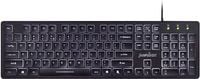 Produktbild: Perixx PERIBOARD-317 DE B Kabelgebunden Tastatur Deutsch, QWERTZ Schwarz Beleuchtet