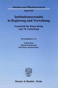 Produktbild: Institutionenwandel in Regierung und Verwaltung.