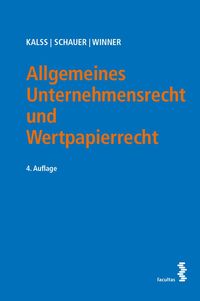 Bild vom Artikel Allgemeines Unternehmensrecht und Wertpapierrecht vom Autor Susanne Kalss