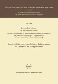 Produktbild: Skelettver&auml;nderungen nach kritischer Dekompression aus &Uuml;berdruck bei Zwergschweinen