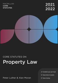 Produktbild: Core Statutes on Property Law 2021-22