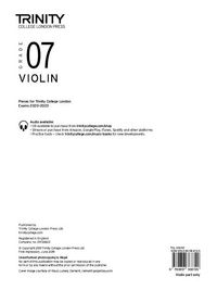 Produktbild: Trinity College London Violin Exam Pieces From 2020: Grade 7 (part only)