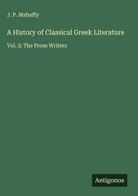 Produktbild: A History of Classical Greek Literature