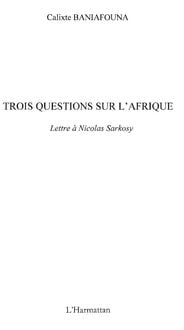 Produktbild: Trois questions sur l'afrique-Lettre a..