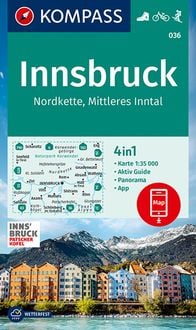 Bild vom Artikel KOMPASS Wanderkarte 036 Innsbruck, Nordkette, Mittleres Inntal 1:35.000 vom Autor Kompass-Karten GmbH