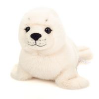 Produktbild: Teddy Hermann 90041 - Robbe wei&szlig;, Pl&uuml;sch, L&auml;nge: 25 cm