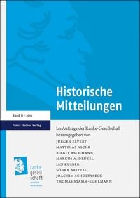 Produktbild: Historische Mitteilungen 31 (2019)